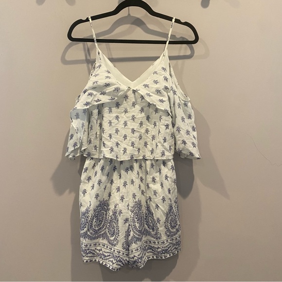 ANTHROPOLOGIE | LoveRiche Paisley Romper Flutter Sleeve Boho Small - Picture 3 of 7